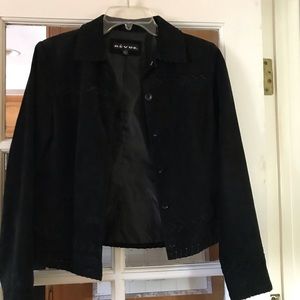 Black suede jacket